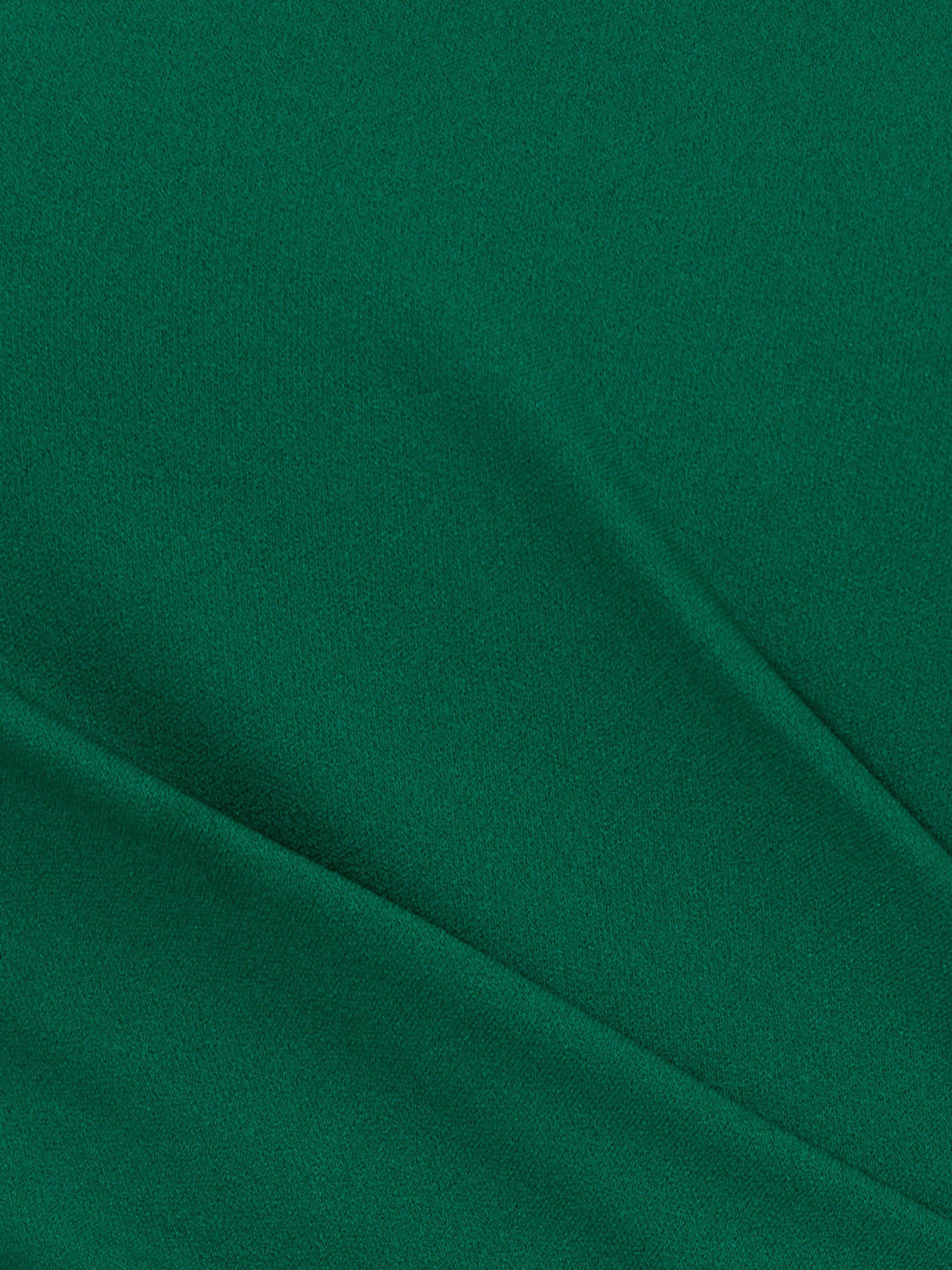 Product image 7 of 7, which shows Adrianna Papell Ruffle Crepe Halterneck Dress, Radiant Emerald, 6