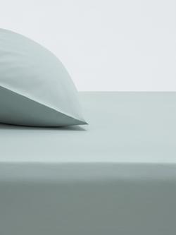 John Lewis Easy Care Organic Cotton 200 Thread Count Count Deep Fitted Sheet, Eau De Nil