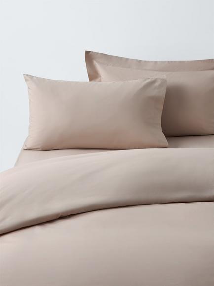 John Lewis Easy Care Organic Cotton 200 Thread Count Bedding, Latte