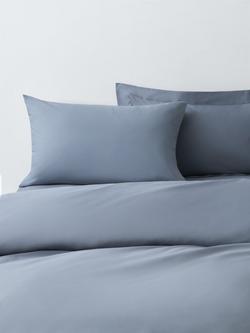 John Lewis Easy Care Organic Cotton 200 Thread Count Bedding, Pacific Blue