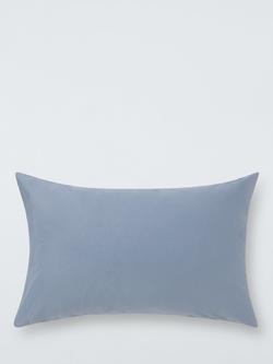 John Lewis Easy Care Organic Cotton 200 Thread Count Bedding - view 2, Pacific Blue