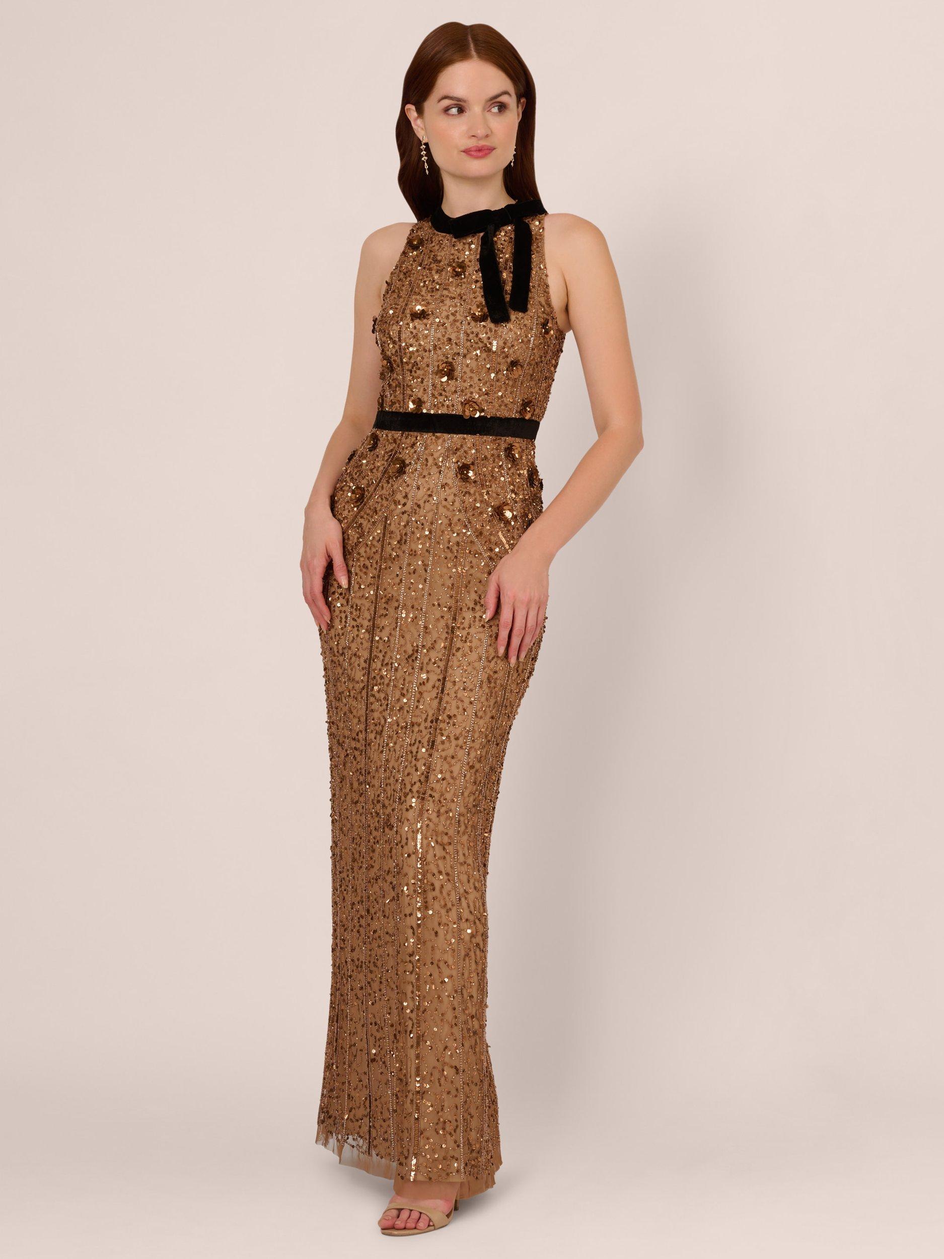 Adrianna papell jersey sleeveless gown sale