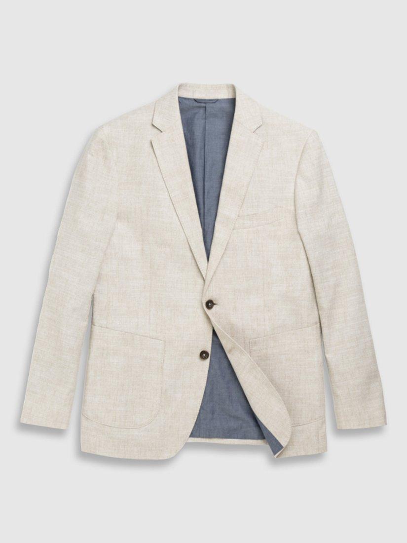 Product image 4 of 5, which shows Rodd & Gunn Chaslands Cotton Linen Slim Fit Blazer, Oatmeal, XL