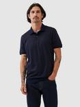 Rodd & Gunn Leeson Geometric Jacquard Cotton Slim Fit Polo Shirt, Midnight