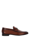 Dune Seymore Leather Loafers, Dark Tan-leather