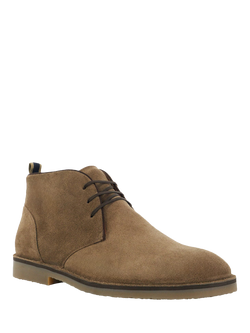 Dune London Cashed Suede Chukka Boots - view 2, Taupe