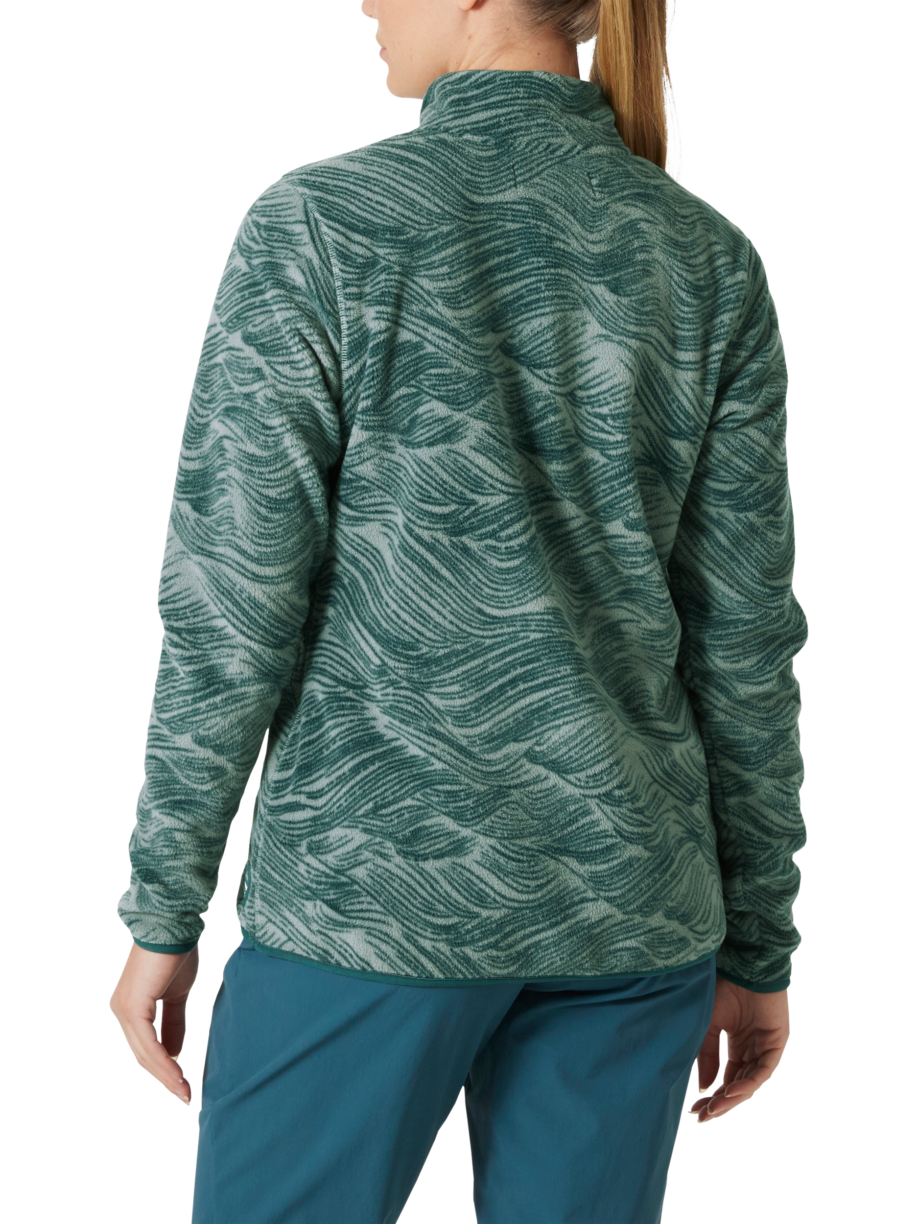 Product image 2 of 5, which shows Helly Hansen Women's Maridale Fleece Pullover Top, Cactus Wave Aop, S