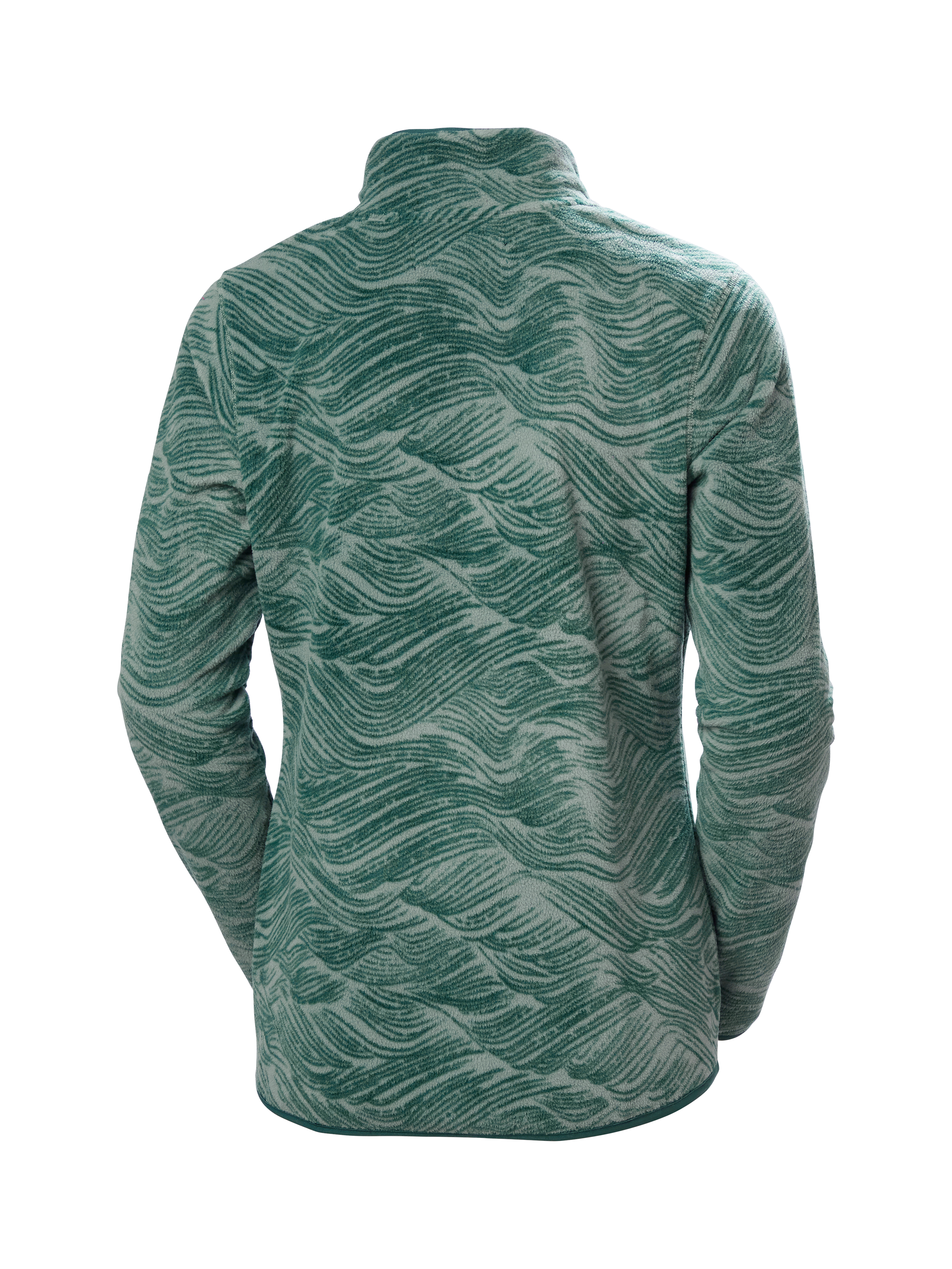 Product image 5 of 5, which shows Helly Hansen Women's Maridale Fleece Pullover Top, Cactus Wave Aop, S