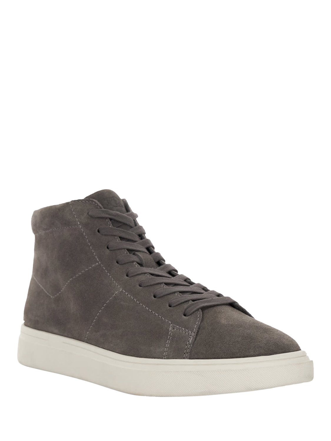 Product image 2 of 6, which shows Dune Sycamour Suede Lace Up Hi-Top Trainers, Grey, 7