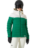 Helly Hansen Imperial Waterproof Ski Jacket, Emerald/White