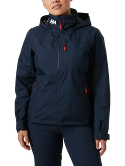 Helly Hansen Crew Hooded Mid-Layer Sailing Jacket, Navy, Navy