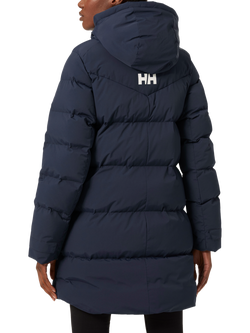 Helly Hansen Hooded Puffer Parka Jacket, Navy - view 2, Navy
