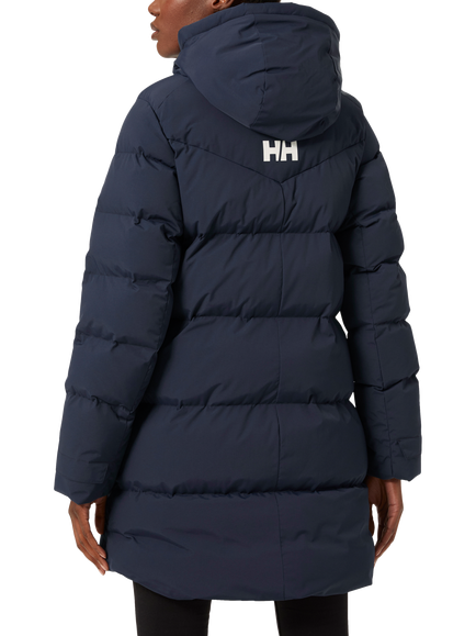 Helly Hansen Hooded Puffer Parka Jacket, Navy - view 2, Navy