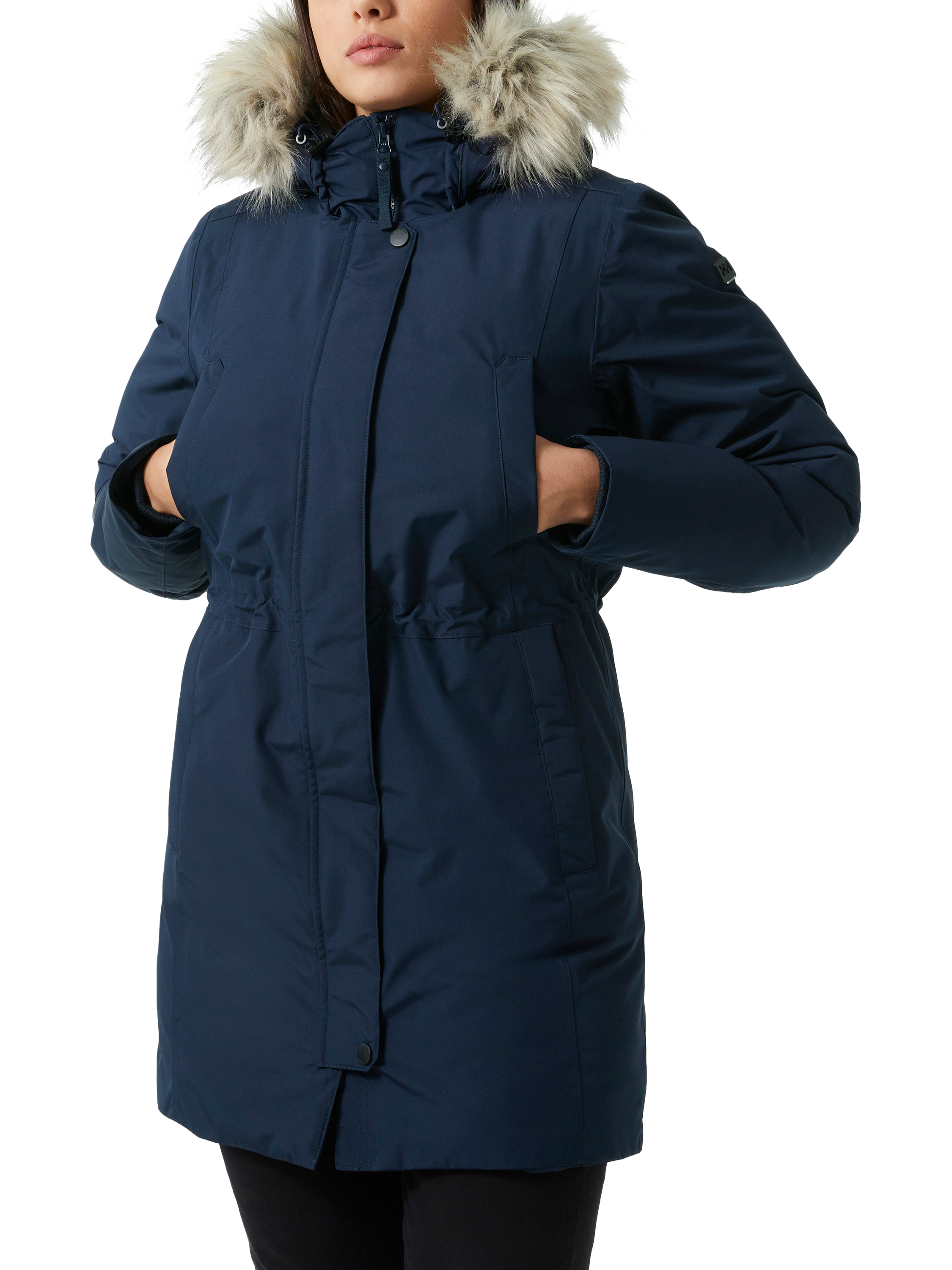 Product image 1 of 7, which shows Helly Hansen Women's Senja Waterproof Jacket, Navy, S