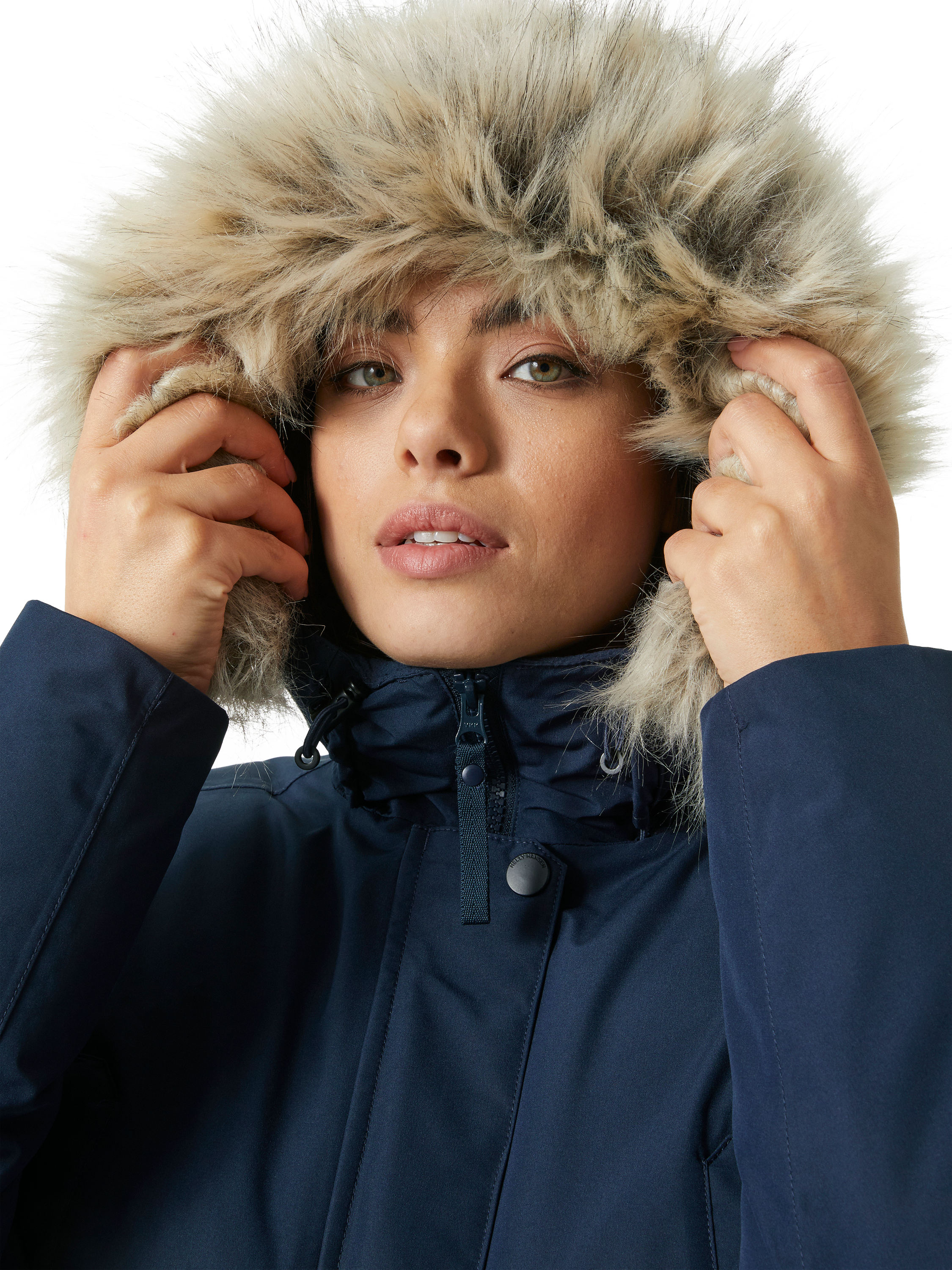 Product image 3 of 7, which shows Helly Hansen Women's Senja Waterproof Jacket, Navy, S