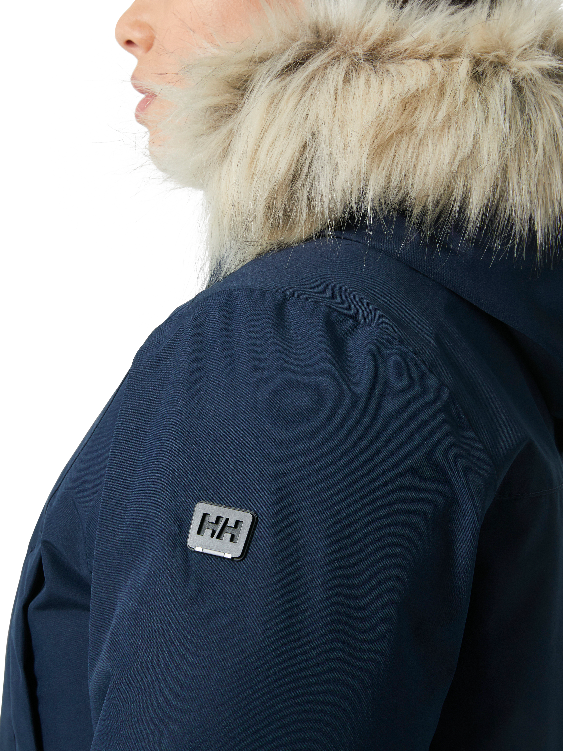 Product image 4 of 7, which shows Helly Hansen Women's Senja Waterproof Jacket, Navy, S