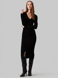 Calvin Klein Jeans Soft Rib Wool Blend Dress, Ck Black