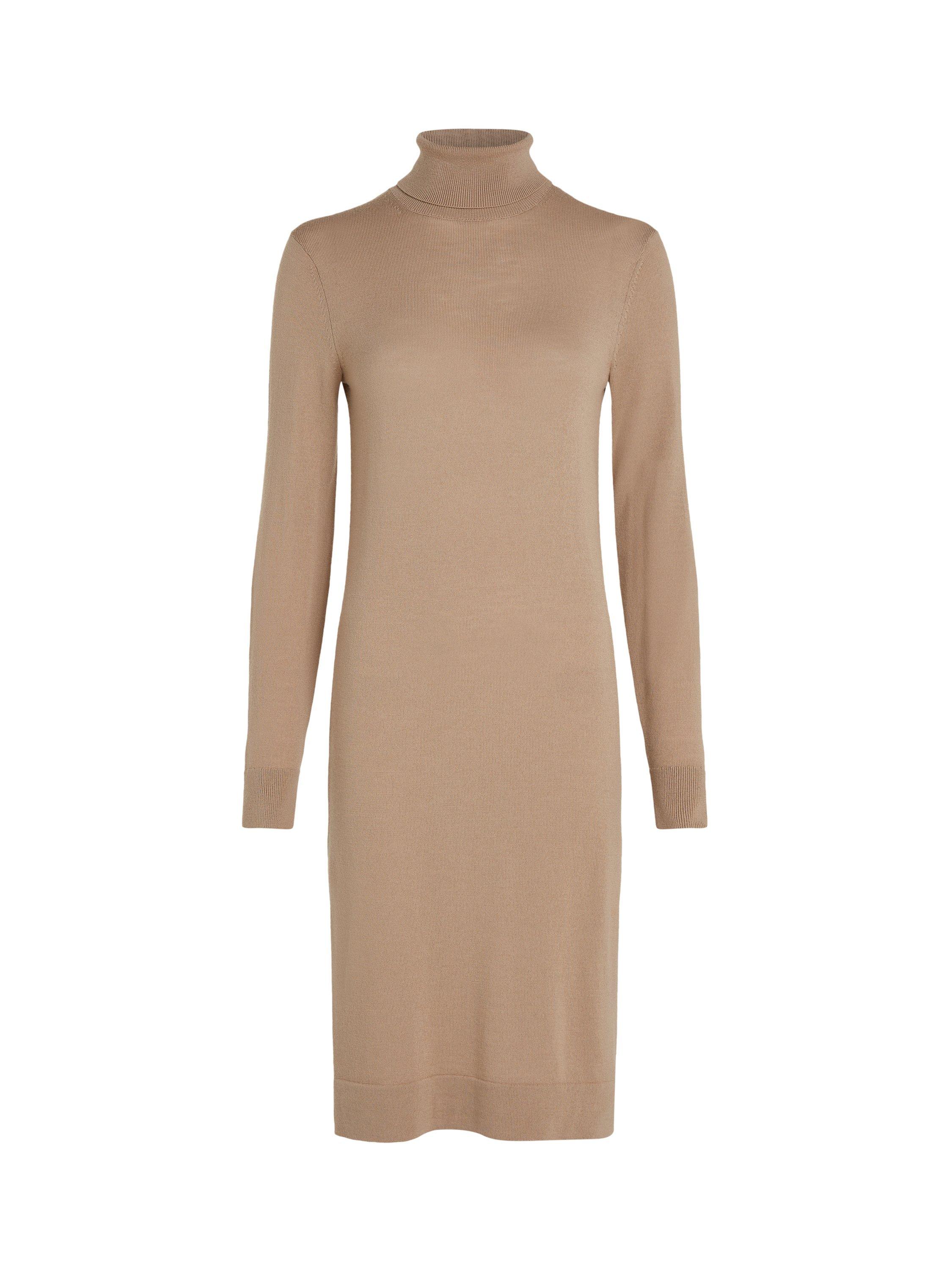 Product image 5 of 5, which shows Calvin Klein Jeans Merino Wool Roll Neck Jumper Dress, Amphora, XL