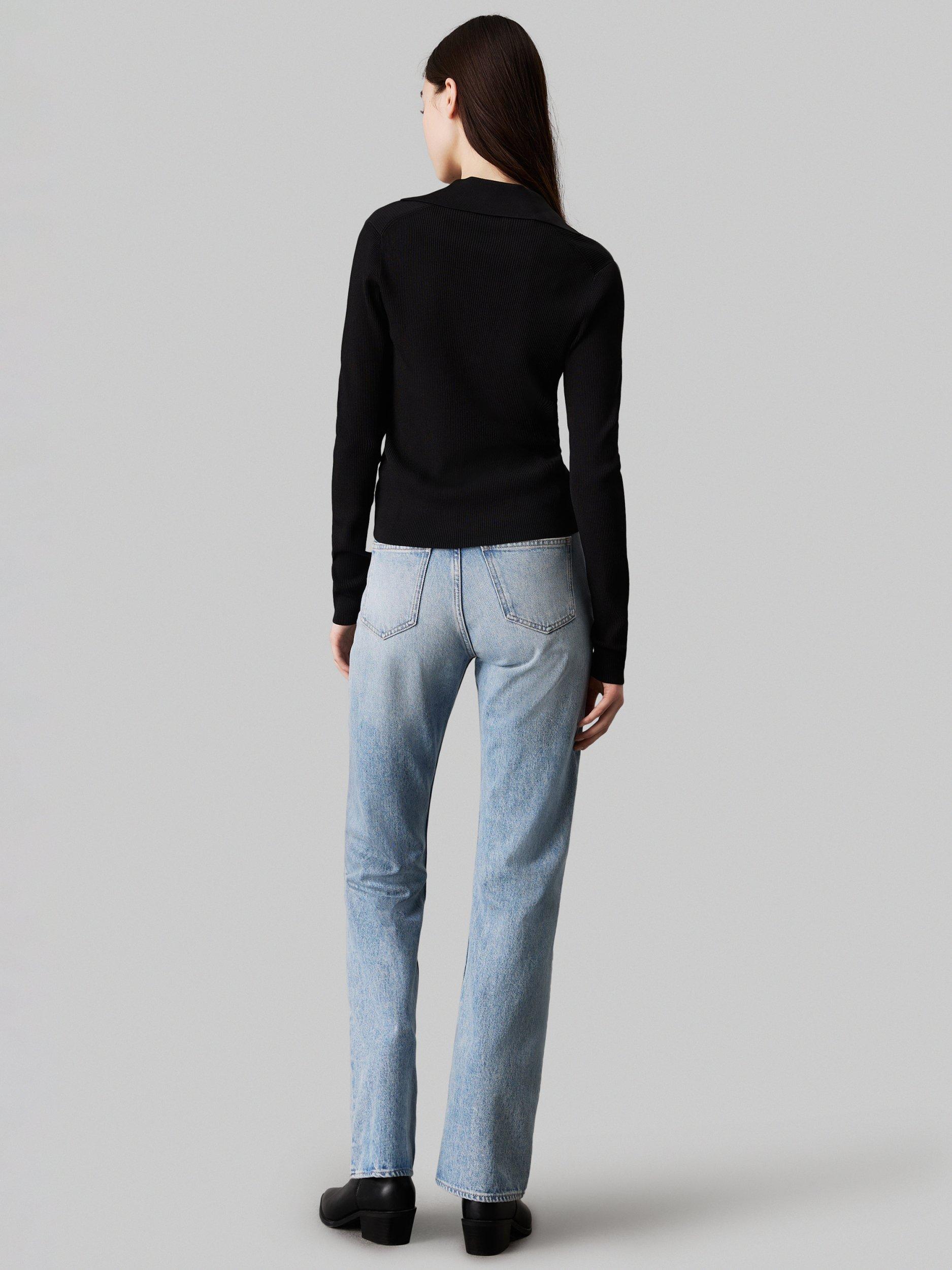 Product image 2 of 4, which shows Calvin Klein Jeans V-Neck Jumper, Black, M