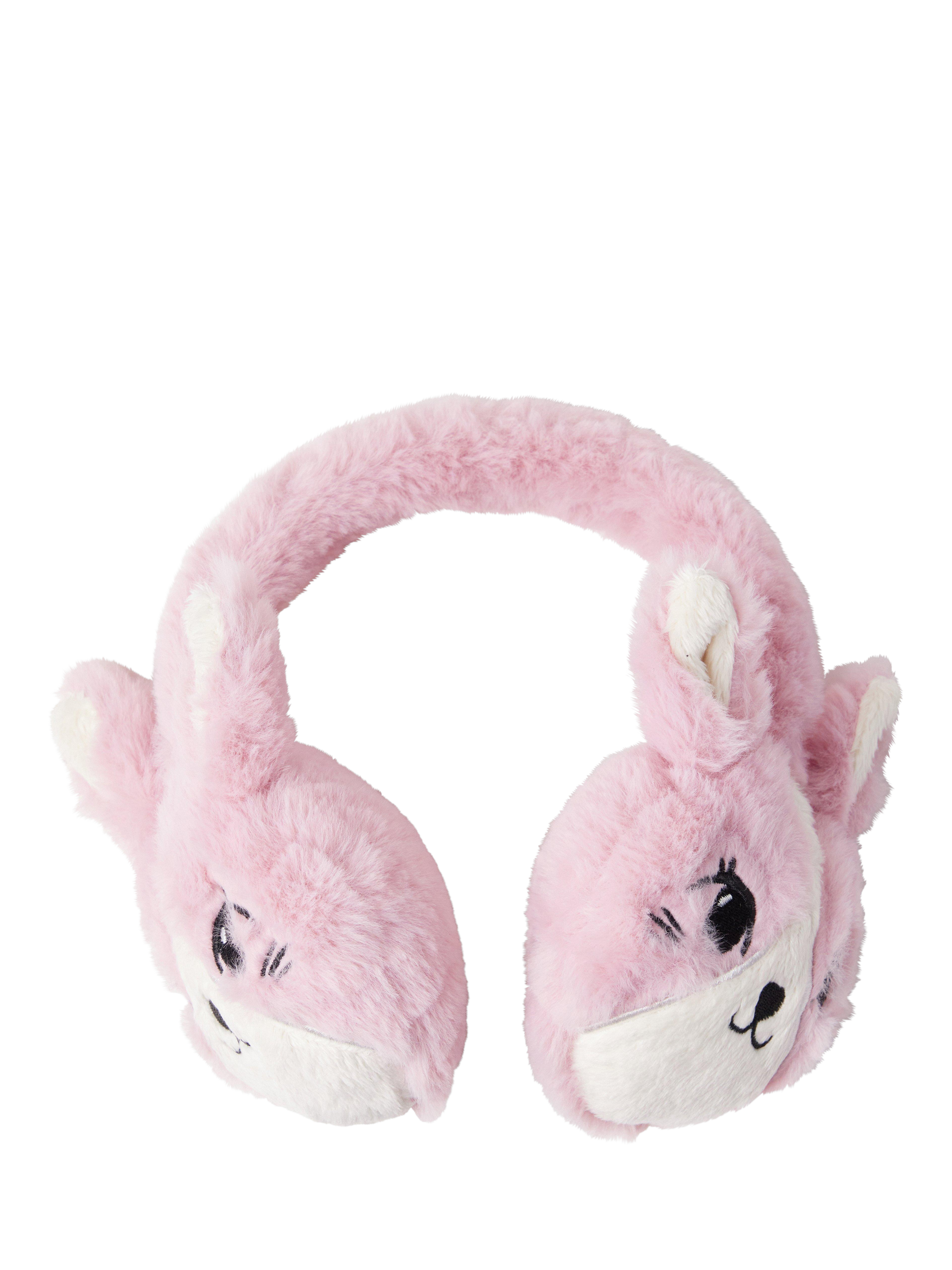 Product image 1 of 3, which shows Lindex Kids' Animal Ear Muffs, Pink, One Size