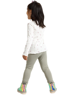 Lindex Kids' Comfy Leggings, Dusty Green - view 2, Dusty Green