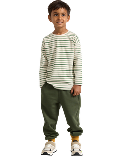 Lindex Baby Durable Joggers, Dark Khaki Green