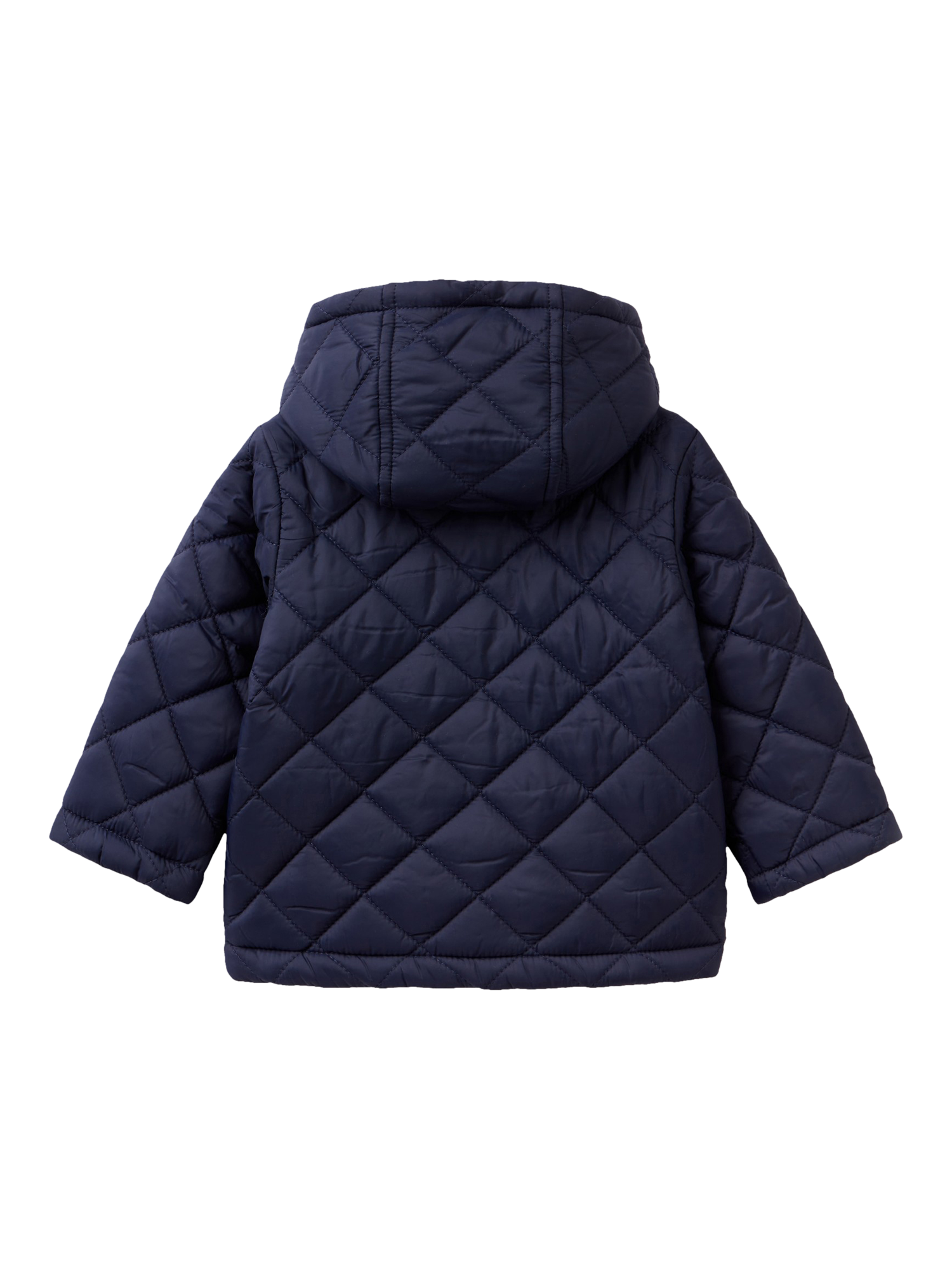 Product image 2 of 3, which shows Benetton Baby Hooded Quilted Jacket, Night Blue, 0-3 months