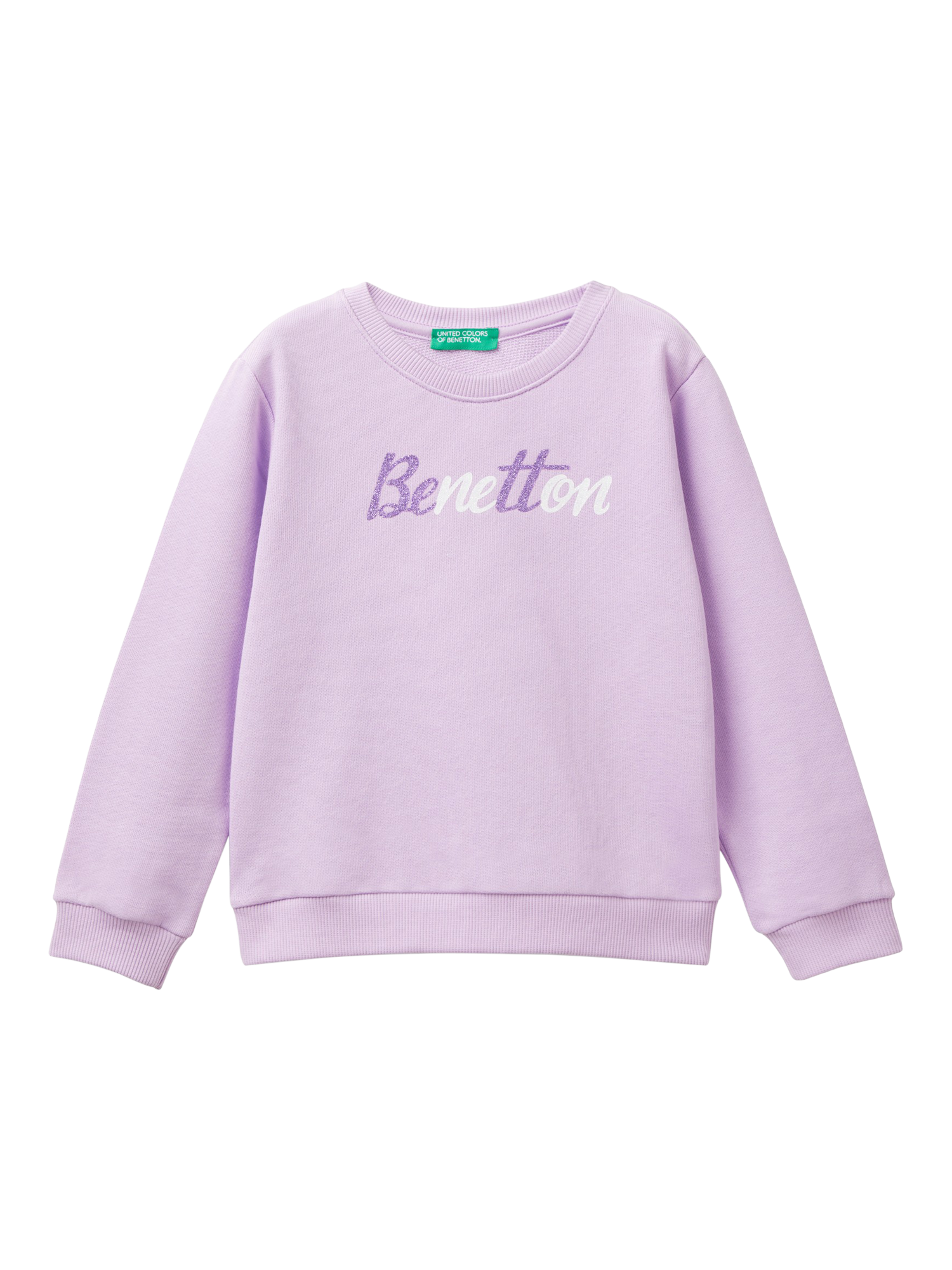 Benetton Kids' Logo Sweatshirt, Lilac