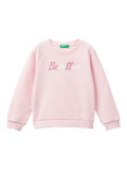 Benetton Kids' Logo Sweatshirt, Pink