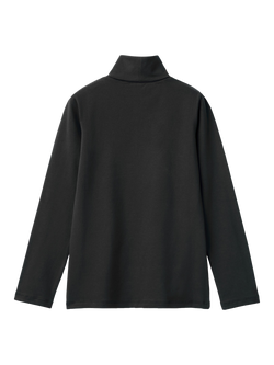 Benetton Kids' Cotton Blend Jersey Roll Neck Jumper - view 2, Black