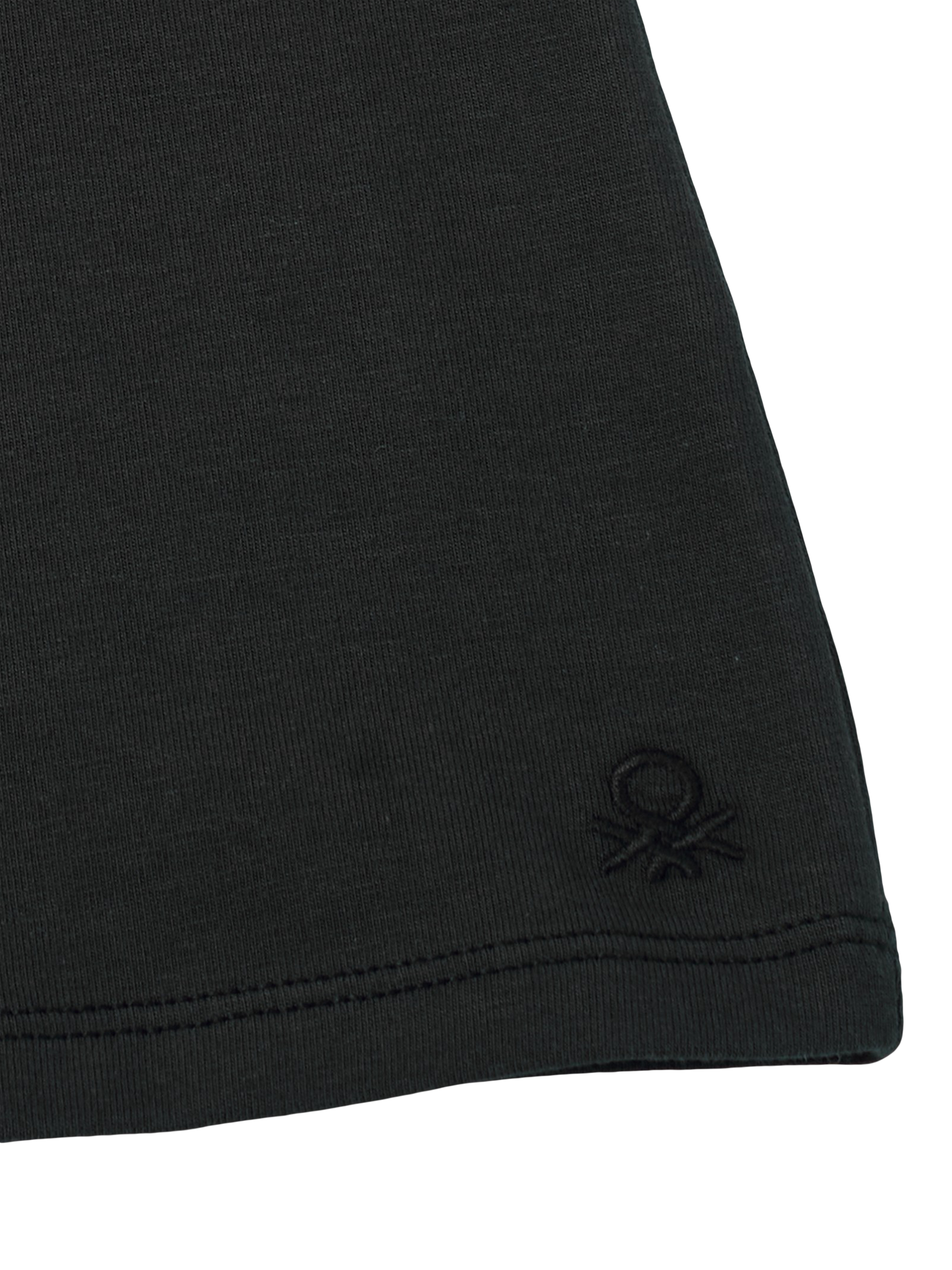 Product image 3 of 3, which shows Benetton Kids' Cotton Blend Jersey Roll Neck Jumper, Black, 6-7 years