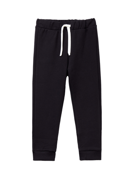 Benetton Kids' Comfort Cotton Joggers, Black