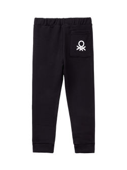 Benetton Kids' Comfort Cotton Joggers - view 2, Black
