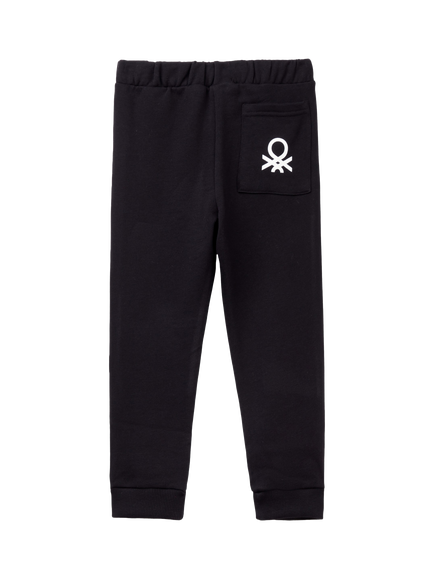 Benetton Kids' Comfort Cotton Joggers - view 2, Black