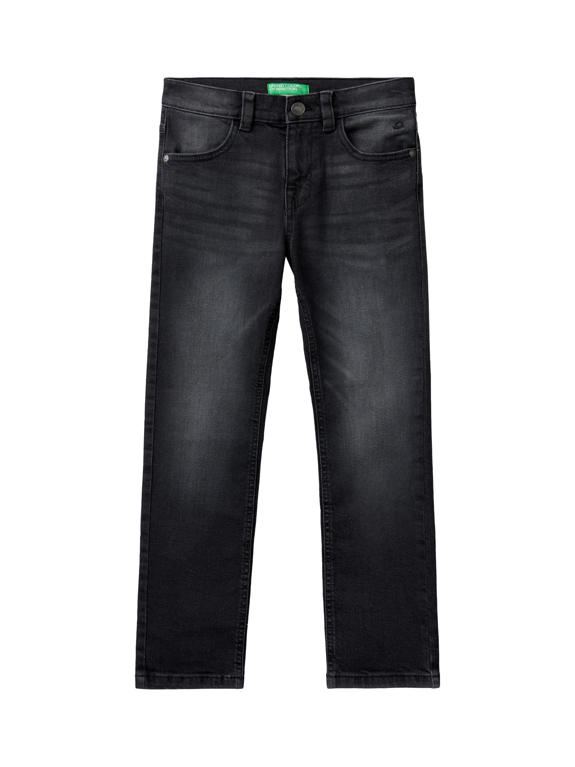Product image 1 of 3, which shows Benetton Kids' Junior Slim Fit Jeans, Black, 6-7 years