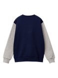 Benetton Kids' Colour Block Sweatshirt, Blue/Multi