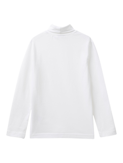 Benetton Kids' Turtle Neck Jumper - view 2, Optical White