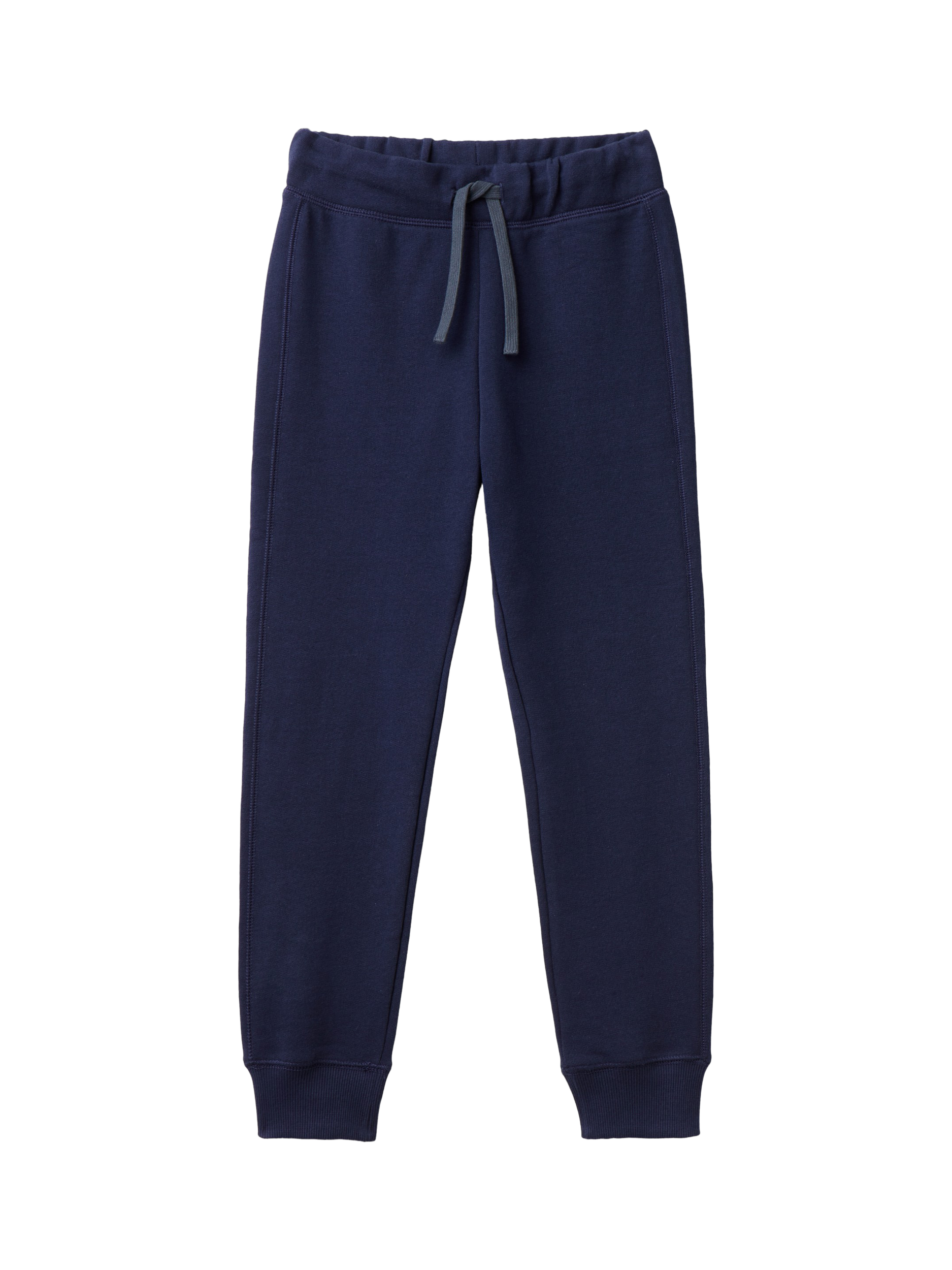 Product image 1 of 3, which shows Benetton Kids' Fleece Joggers, Night Blue, 6-7 years