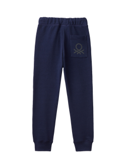 Benetton Kids' Fleece Joggers, Night Blue - view 2, Night Blue