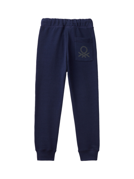 Benetton Kids' Fleece Joggers, Night Blue - view 2, Night Blue