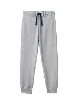 Benetton Kids' Fleece Joggers, Light Grey