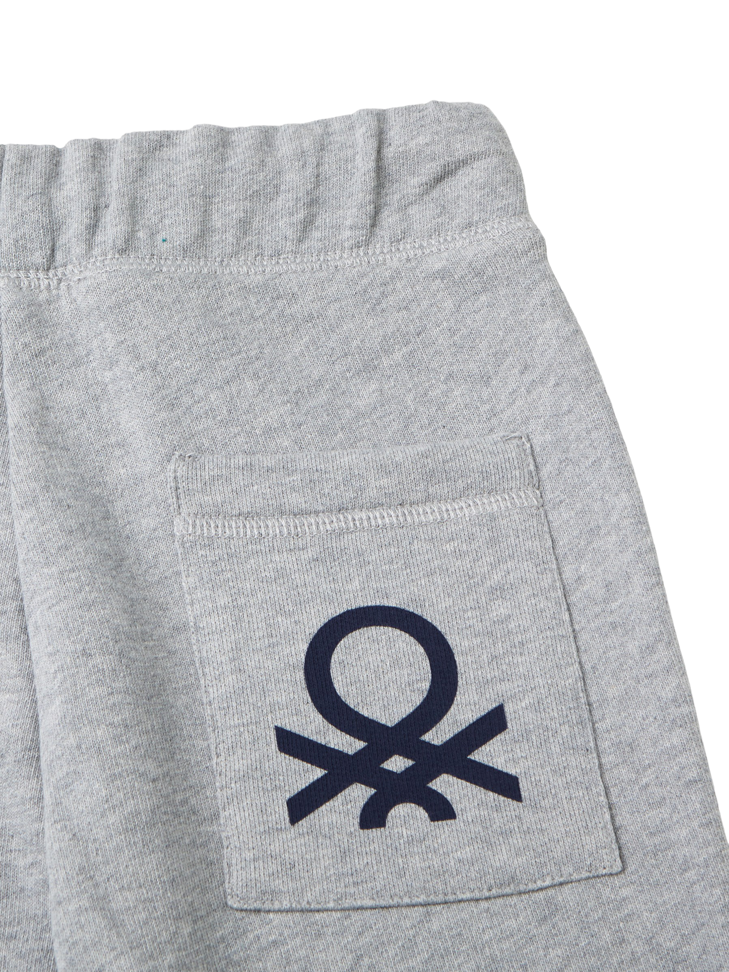 Product image 3 of 3, which shows Benetton Kids' Fleece Joggers, Medium Melange Grey, 6-7 years