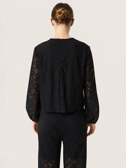 Soaked In Luxury Henni Lace Trim Top - view 2, Black
