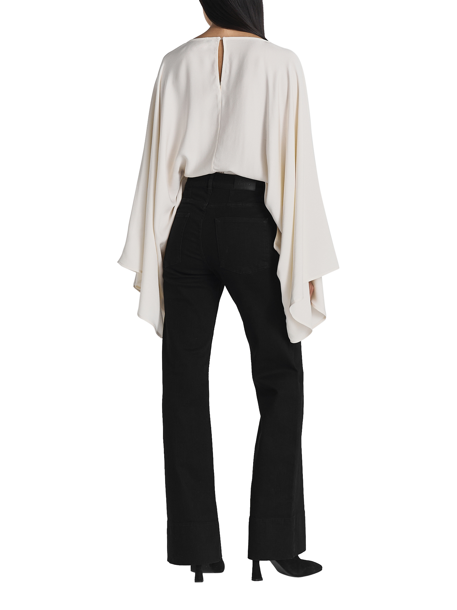 Product image 2 of 6, which shows Twist & Tango Nora Slim Bootcut Jeans, Black, 25R