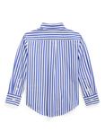 Polo Ralph Lauren Kids' Long Sleeved Striped Shirt, White/Blue