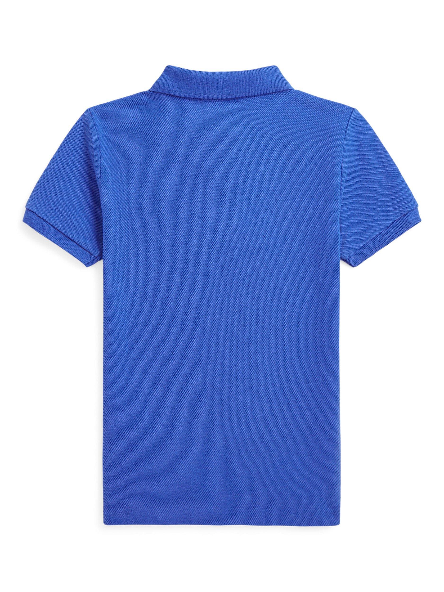 Product image 2 of 2, which shows Polo Ralph Lauren Kids' Cotton Logo Short Sleeve Polo Shirt, Bsr Blue, 7 years