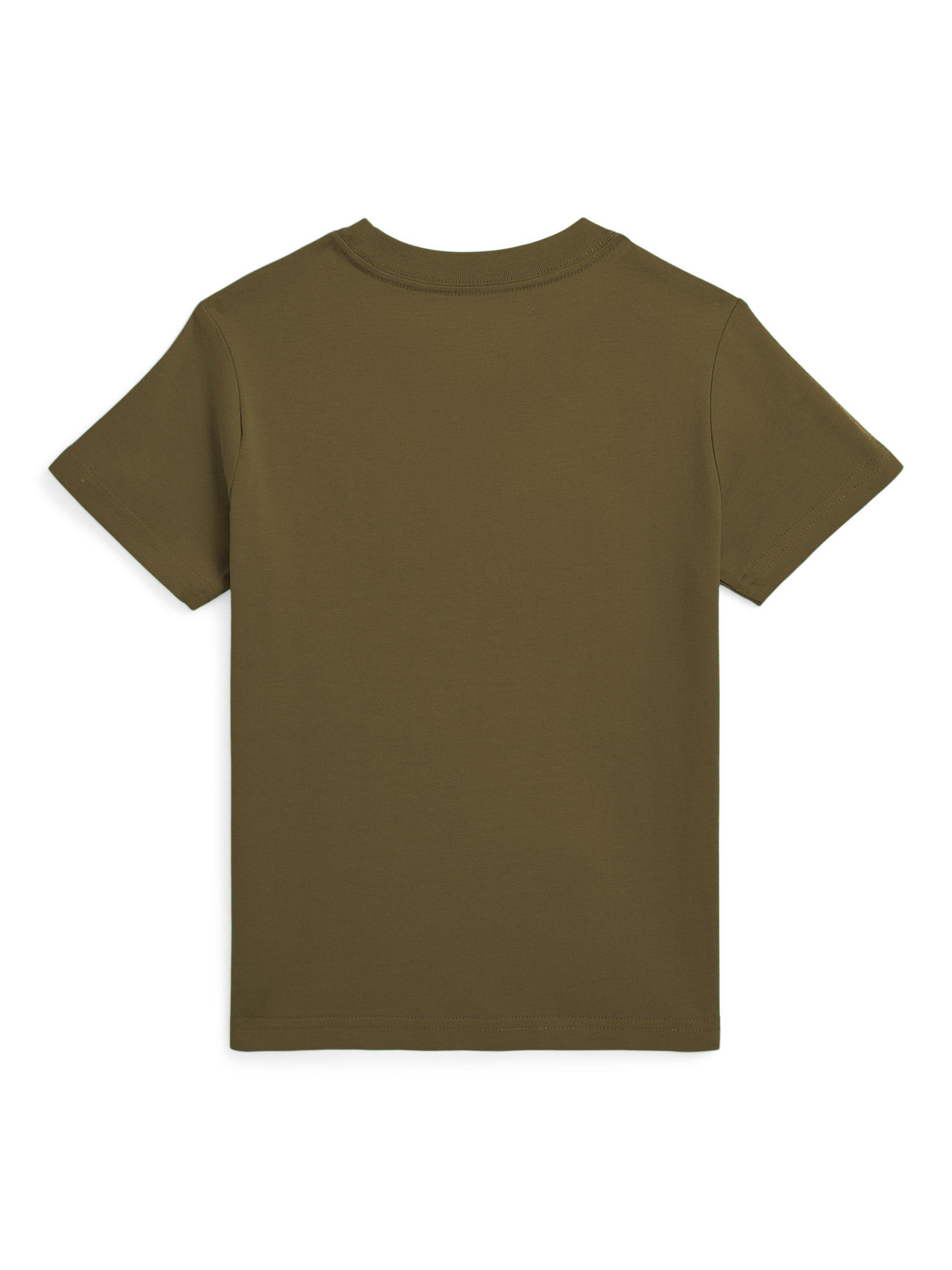 Product image 2 of 2, which shows Polo Ralph Lauren Kids' Cotton Logo Short Sleeve T-Shirt, Armadillo, 2 years
