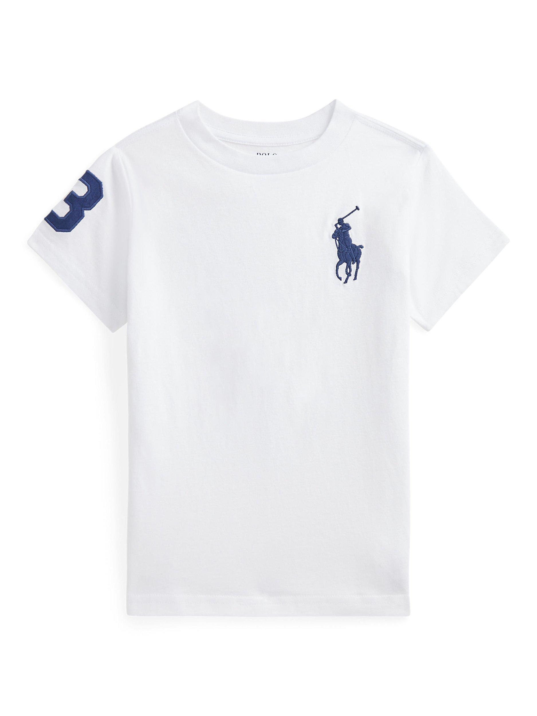 Polo Ralph Lauren Kids' Cotton Crew Neck T-Shirt, White
