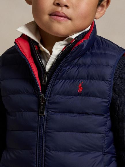 Polo Ralph Lauren Kids' Reversible Gilet, Newport Navy - view 2, Newport Navy
