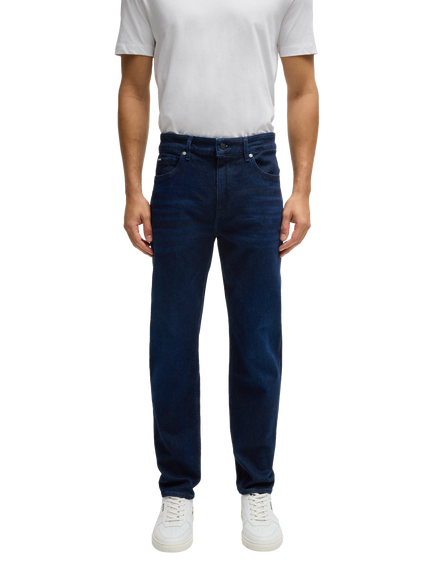 BOSS Straight Leg Jeans, Navy, Navy